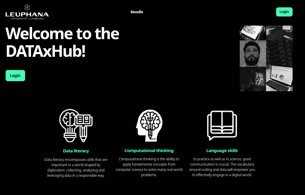 DATAxHub platform screenshot